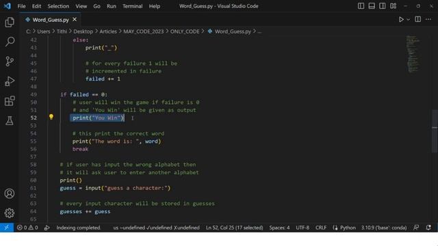 Word Guessing Game in Python | Python Projects смотреть онлайн