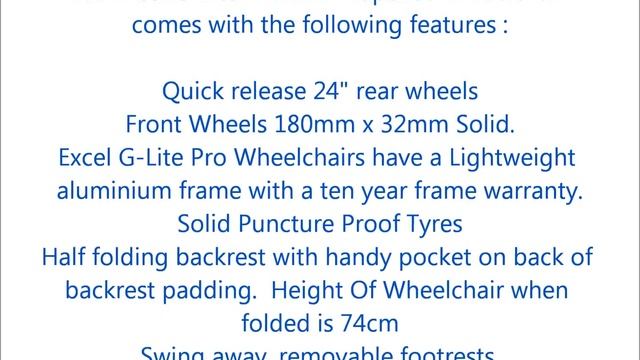 Excel Glite Self Propelled Wheechair смотреть онлайн