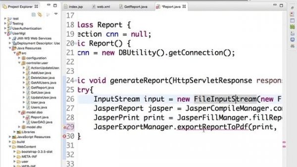 How to use jasper report in Java Servlet