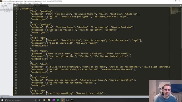 Python Chat Bot Tutorial - Chatbot with Deep Learning (Part 1) смотреть онлайн
