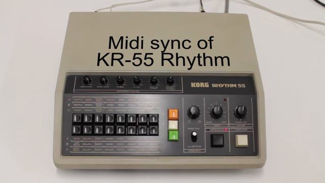 Korg KR-55 midi trigger and sync (Tubbutec uniPulse demo) смотреть онлайн