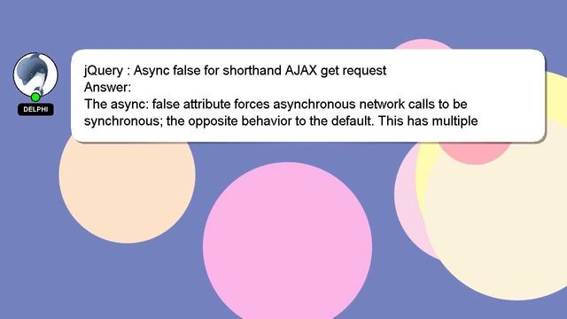 jQuery : Async false for shorthand AJAX get request смотреть онлайн