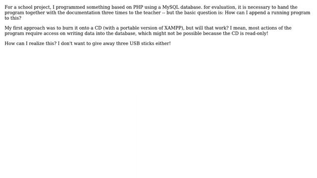 Portable Webserver (PHP, MySQL) on CD-ROM смотреть онлайн