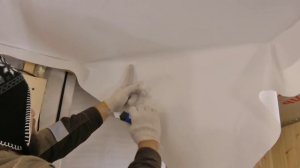 Натяжка тканевого потолка DESCOR / Натяжной потолок своими руками