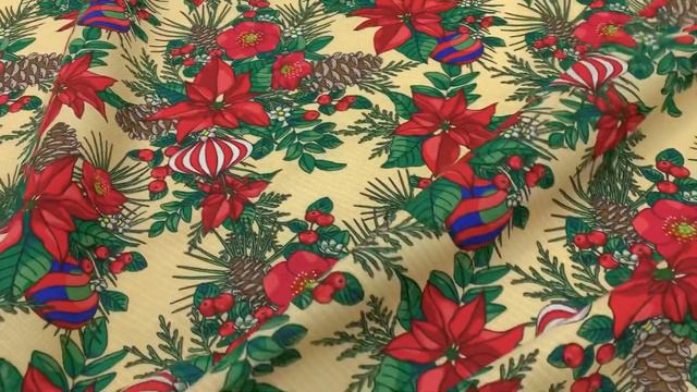Вафельное полотно "Рождественский цветок", ш.1.5м, хлопок-100%, 165гр/м.кв АРТ 19463 смотреть онлайн