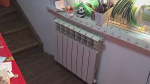 Отопление в дачном домике. Трубы батареи