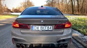 BMW M5 F90 exhaust compilation (cold start launch control Akrapovich)