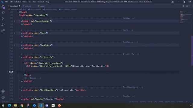 HTML-CSS Tutorial Lesson 108: Coding the Diversify Section (Website #1 part-20) смотреть онлайн