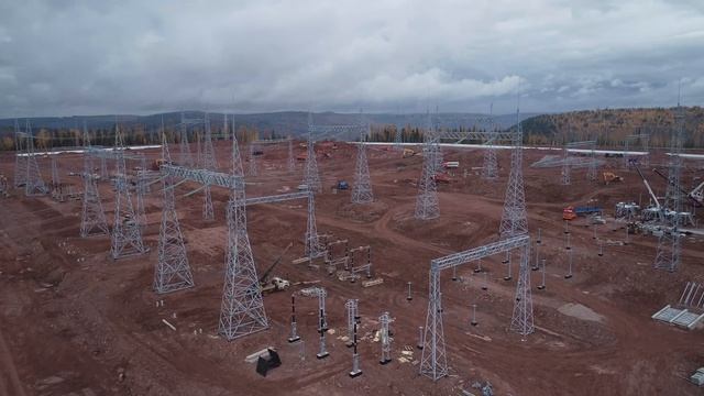 Установка порталов подстанции ПС 500 кВ Усть-Кут смотреть онлайн