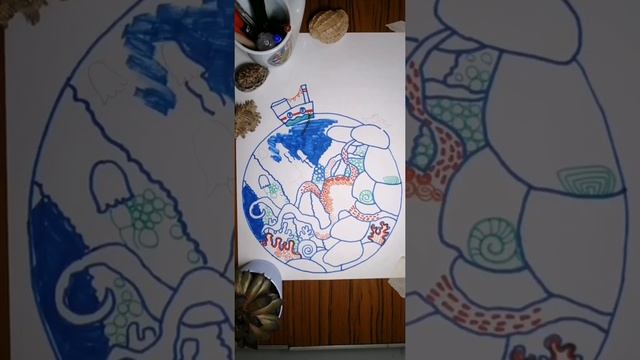 Мастер-класс "Осьминог" в технике декоративная графика смотреть онлайн