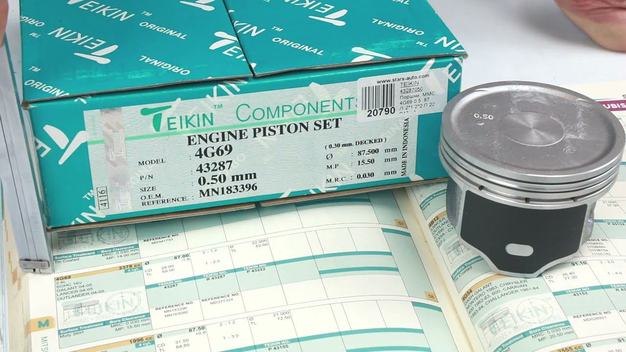 4G69 (2.4L) MMC поршни Teikin 43287050 (43287) смотреть онлайн