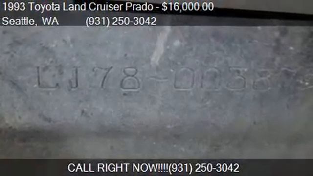 1993 Toyota Land Cruiser Prado Wide body for sale in Seattle смотреть онлайн