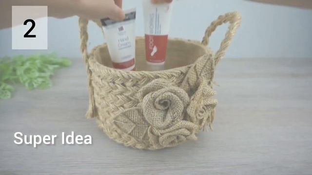 Две Идеи Роскошных Корзинок из джутового шпагата