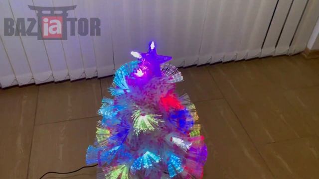 Искусственная светодиодная елка белая с розовыми кончиками. BAZIATOR. смотреть онлайн