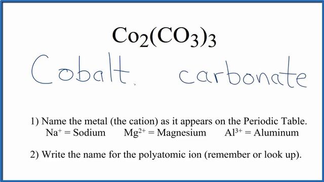How to Write the Name for Co2(CO3)3 смотреть онлайн
