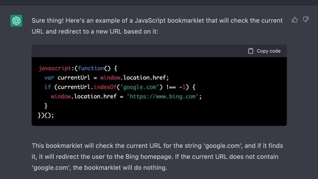 Using ChatGPT to make a JavaScript bookmarklet смотреть онлайн