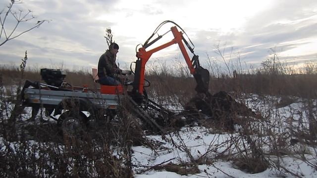 Прицепной мини экскаватор складной смотреть онлайн