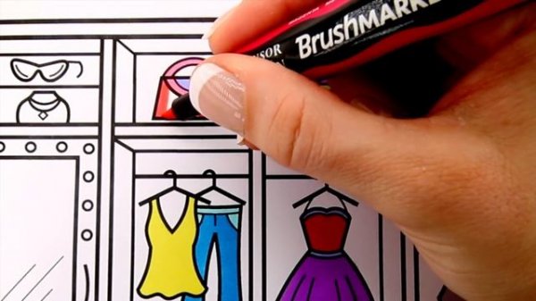 How to Draw a CLOSET with Clothes ???? Closet Drawing and Coloring Pages for Kids