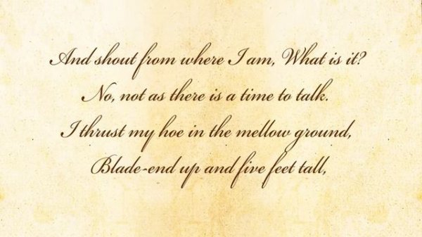 A Time To Talk by Robert Frost - Poetry Reading