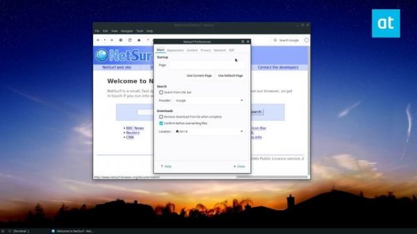 How to set up the NetSurf browser on Linux