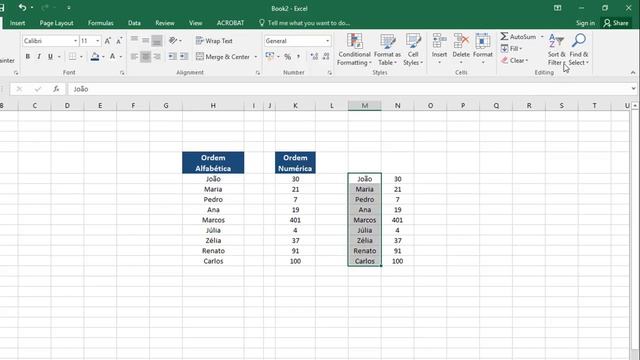 Como Colocar Em ORDEM ALFABÉTICA Ou NUMÉRICA No Excel | Passo A Passo