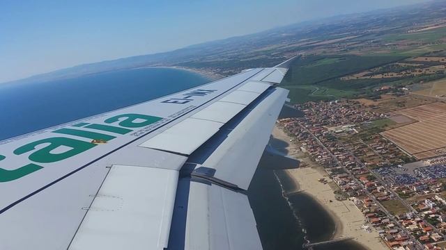 BEAUTIFUL VIEW FIUMICINO TAKEOFF | Alitalia Airbus A319 Departure at Rome FCO смотреть онлайн