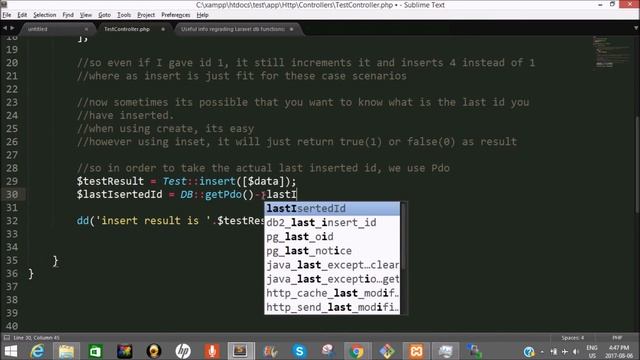 create vs insert - Laravel смотреть онлайн