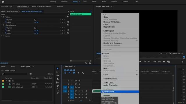 Звук на видео только с одной стороны (как исправить в Adobe Premiere Pro?) смотреть онлайн