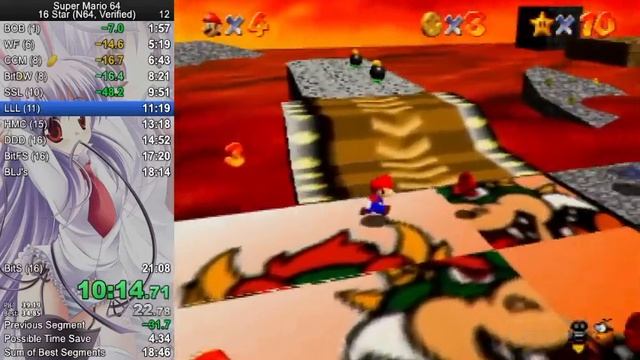 SM64 16 Star 19:45 NTSC смотреть онлайн