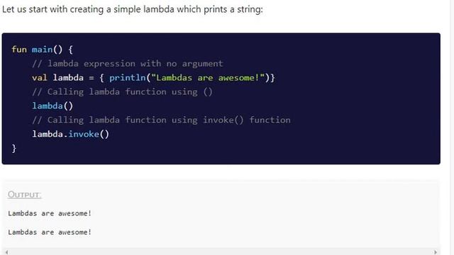 Kotlin Lambda Expression смотреть онлайн