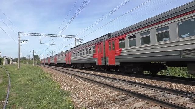 Электропоезд ЭД4М-0071 (ТЧ-26) пригородный поезд №6824 Москва - Куровская. смотреть онлайн
