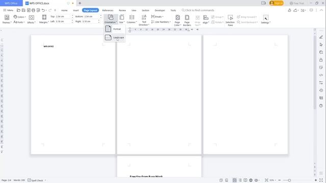 WPS Office How To Change Orientation Of One Page смотреть онлайн