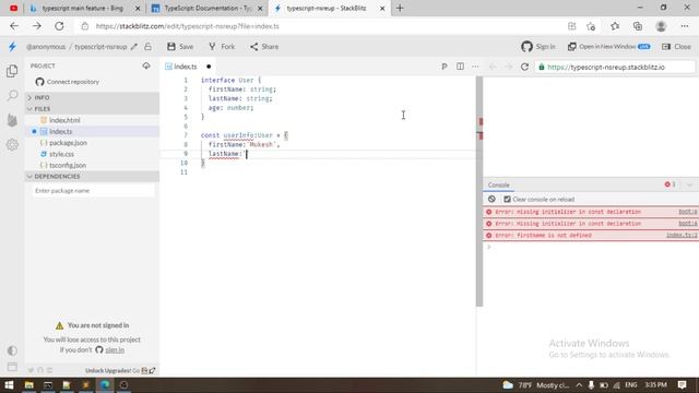 3 TypeScript Interface смотреть онлайн