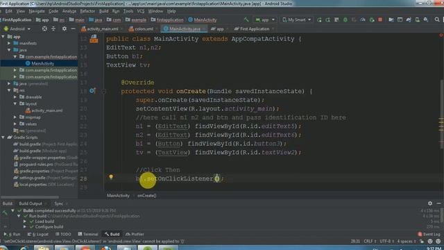 addition in android || addition of two numbers in android using android studio || android tutorial смотреть онлайн