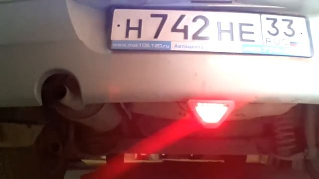 Стоп сигнал F1 style на Renault Logan/stop lamp for logan смотреть онлайн