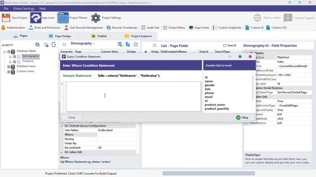 Default Query Configuration | Low Code | RadSystems Studio смотреть онлайн