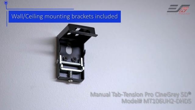 Elite ProAV® Manual Tab-Tension Pro CineGrey 5D® - ALR/CLR® Pull-Down Projection Screen