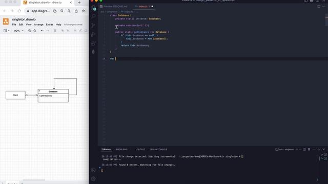 Singleton Pattern (using TypeScript) смотреть онлайн