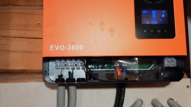 Подключение гибридного инвертора 3,6кВт и настройка. смотреть онлайн