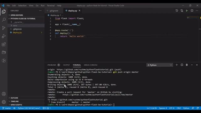 Part 1: Deploy Python Flask app to Heroku смотреть онлайн