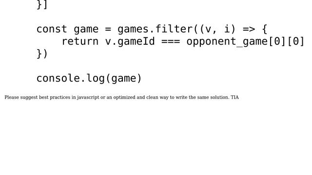 Best way extract gameId from array object смотреть онлайн