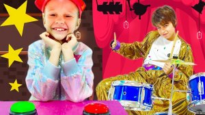 Настя собирает настоящую детскую рок-группу. Видео для детей