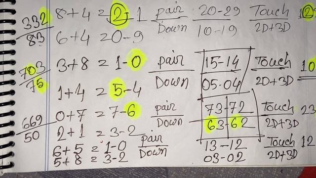 3up pair or down game for 16-10-2022 | 3d & 2d touch calculation. смотреть онлайн