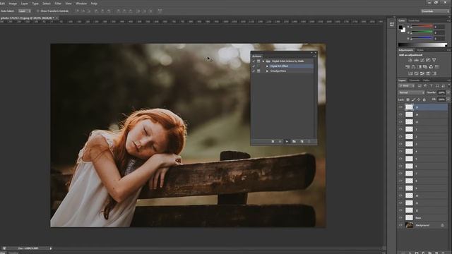 Digital Artist Paint Effect Photoshop Actions - Video Demo смотреть онлайн