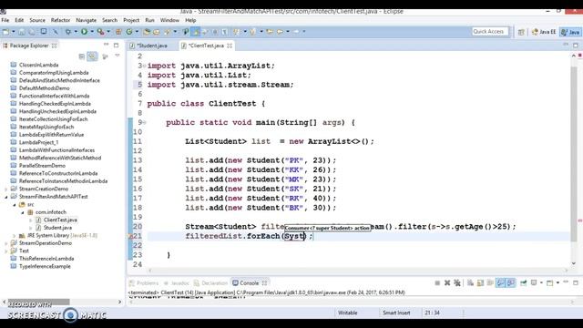 Java 8 Stream Filtering and matching operations смотреть онлайн