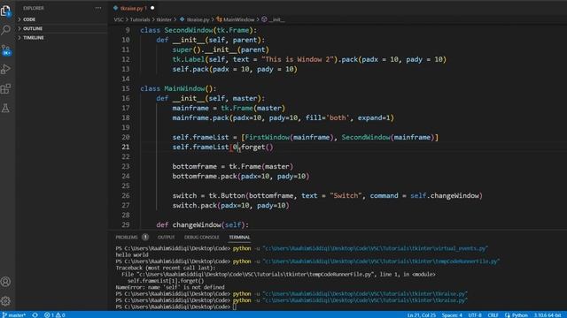 Swapping between Frames with Tkinter tkraise() смотреть онлайн