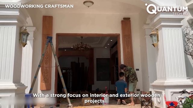 Installing A Natural Wooden Staircase & High-End Interior Home Upgrades  | By @WoodworkingCraftsman