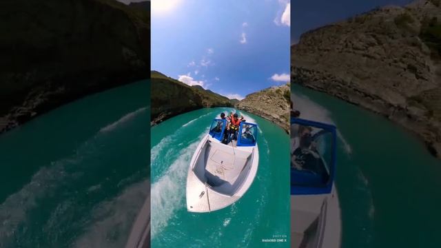 На катере по реке Сулак (By boat on the Sulak river) смотреть онлайн