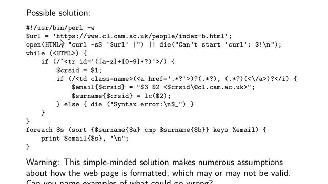 Markus Kuhn (Cambridge) | Unix Tools - 37 Perl examples смотреть онлайн