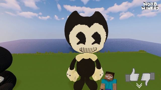 Minecraft Battle: NOOB Vs PRO Vs HACKER Vs GOD: BUILDING BENDY In Minecraft